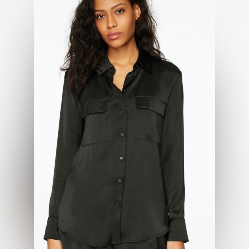 Dynamite Keane Button Up Shirt in Black